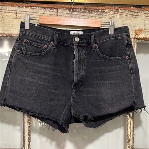 AGOLDE Women's Black Denim Shorts